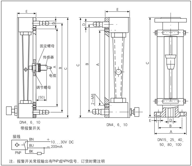 浮子水流量計外形圖