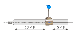 智能渦街流量計直管段安裝要求示意圖二
