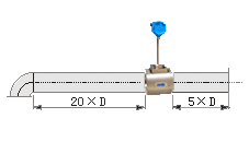 大口徑渦街流量計(jì)直管段安裝要求示意圖三