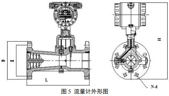 旋進(jìn)式旋渦流量計(jì)外形圖